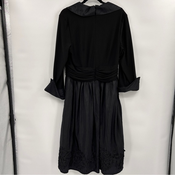 Jessica Howard Womens Portrait Collar Dress Sz 14W Black Witchy Whimsigoth Vamp - Picture 4 of 12